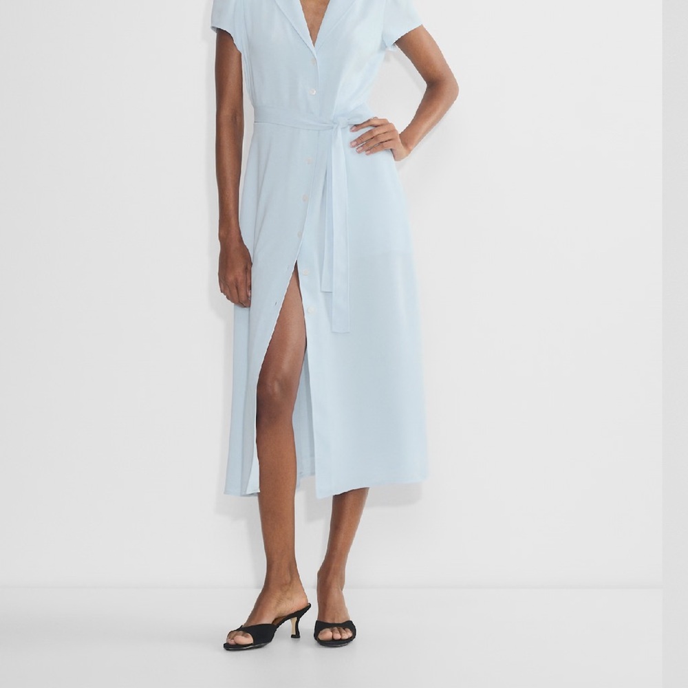 Aritzia Sky Blue Midi Dress - Picture 3 of 6